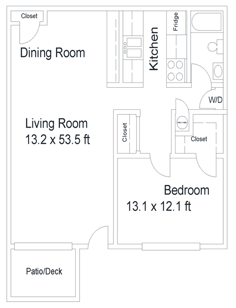 A1 Floor Plan at Sierra Sage Apartments